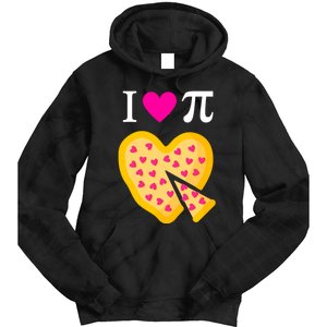 I Love Pi Valentine's Pizza Heart Math Teacher Tie Dye Hoodie