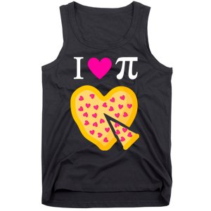 I Love Pi Valentine's Pizza Heart Math Teacher Tank Top