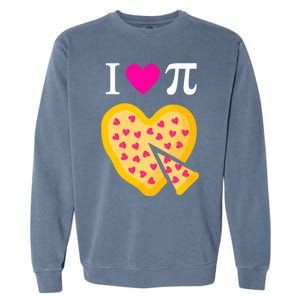 I Love Pi Valentine's Pizza Heart Math Teacher Garment-Dyed Sweatshirt