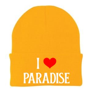 I Love Paradise I Heart Paradise Usa Holiday Travel Souvenir Gift Knit Cap Winter Beanie