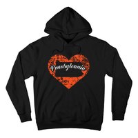 I Love Pennsylvania Funny Cute State Pride Heart Gift Hoodie