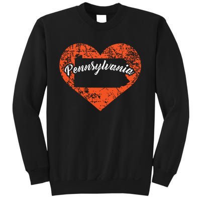 I Love Pennsylvania Funny Cute State Pride Heart Gift Sweatshirt