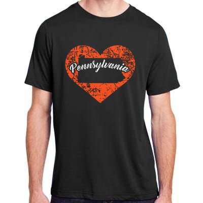 I Love Pennsylvania Funny Cute State Pride Heart Gift Adult ChromaSoft Performance T-Shirt