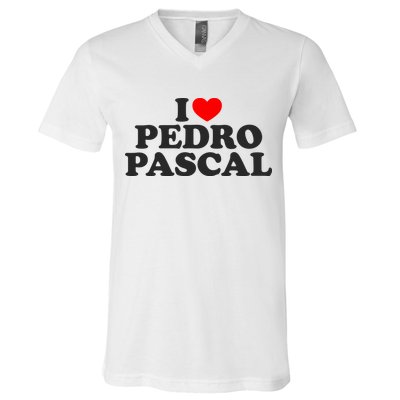 I Love Pedro Pascal Best Dad Ever V-Neck T-Shirt