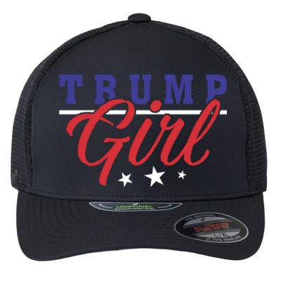 I Love President Donald Trump Support Campaign Election Gift Flexfit Unipanel Trucker Cap