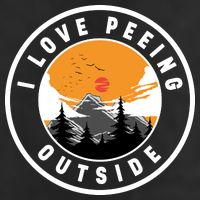 I Love Peeing Outside 7 Panel Mesh Trucker Snapback Hat