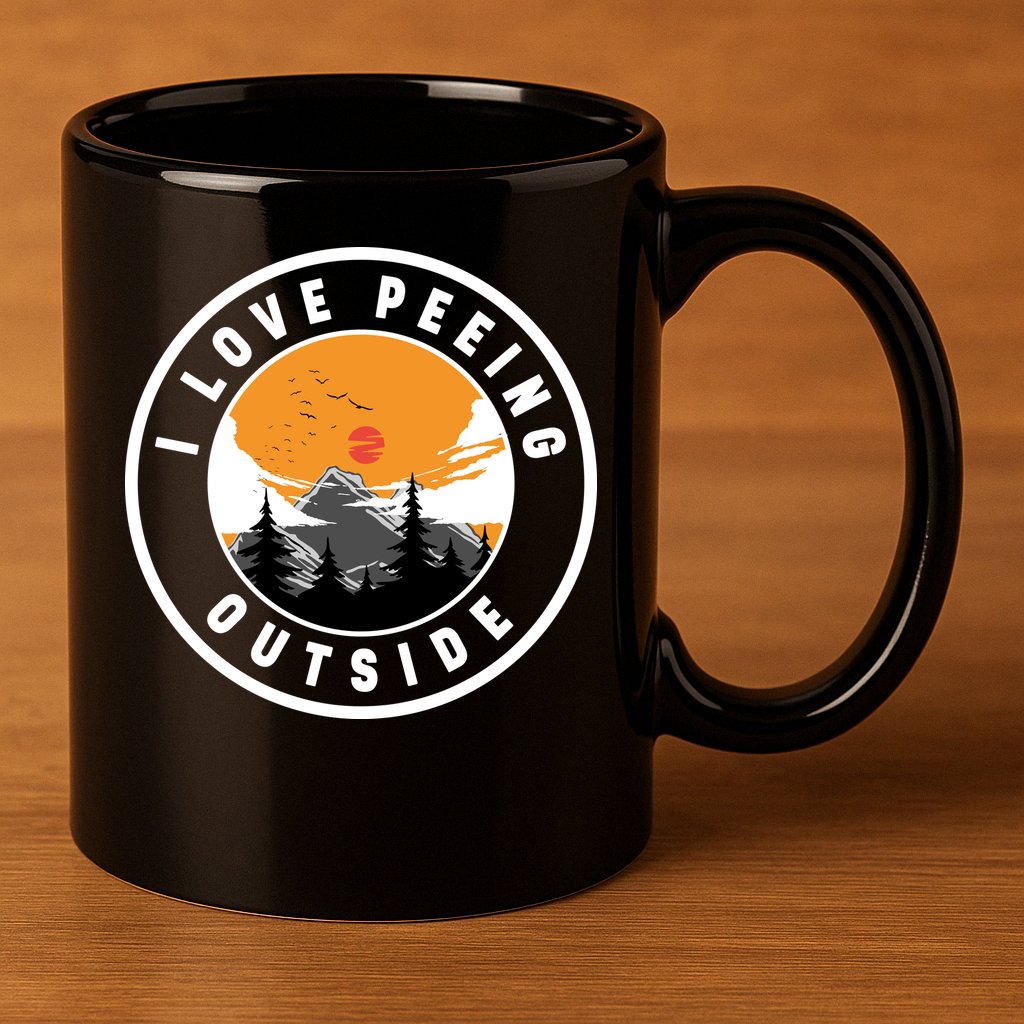 I Love Peeing Outside 11oz C Handle Ceramic Mug