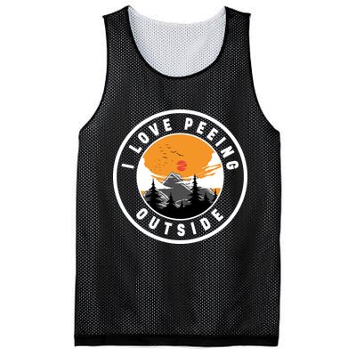 I Love Peeing Outside Mesh Reversible Basketball Jersey Tank