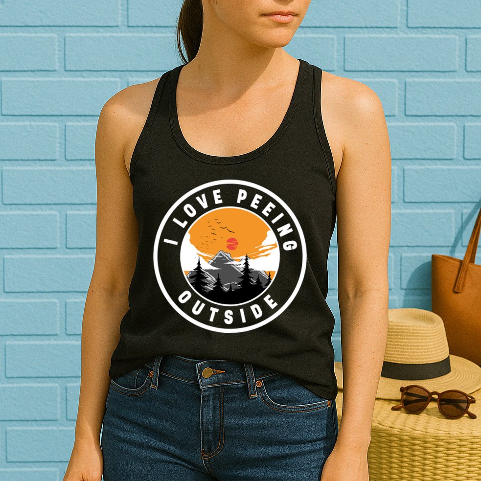 I Love Peeing Outside Womens Tank Top