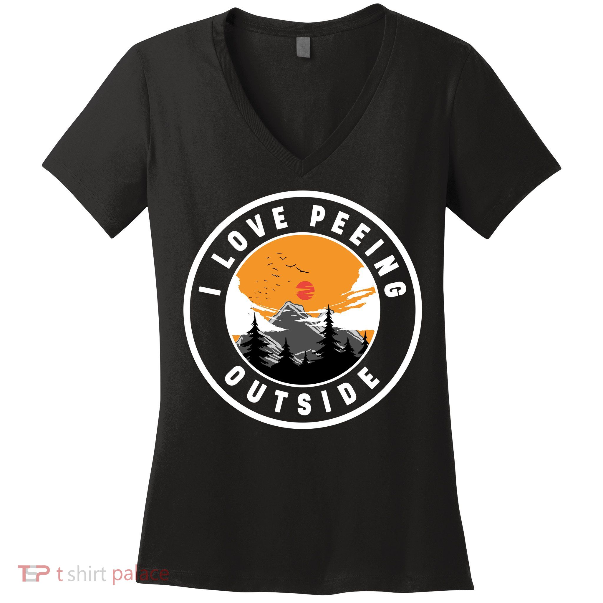 I Love Peeing Outside Women's V-Neck T-Shirt