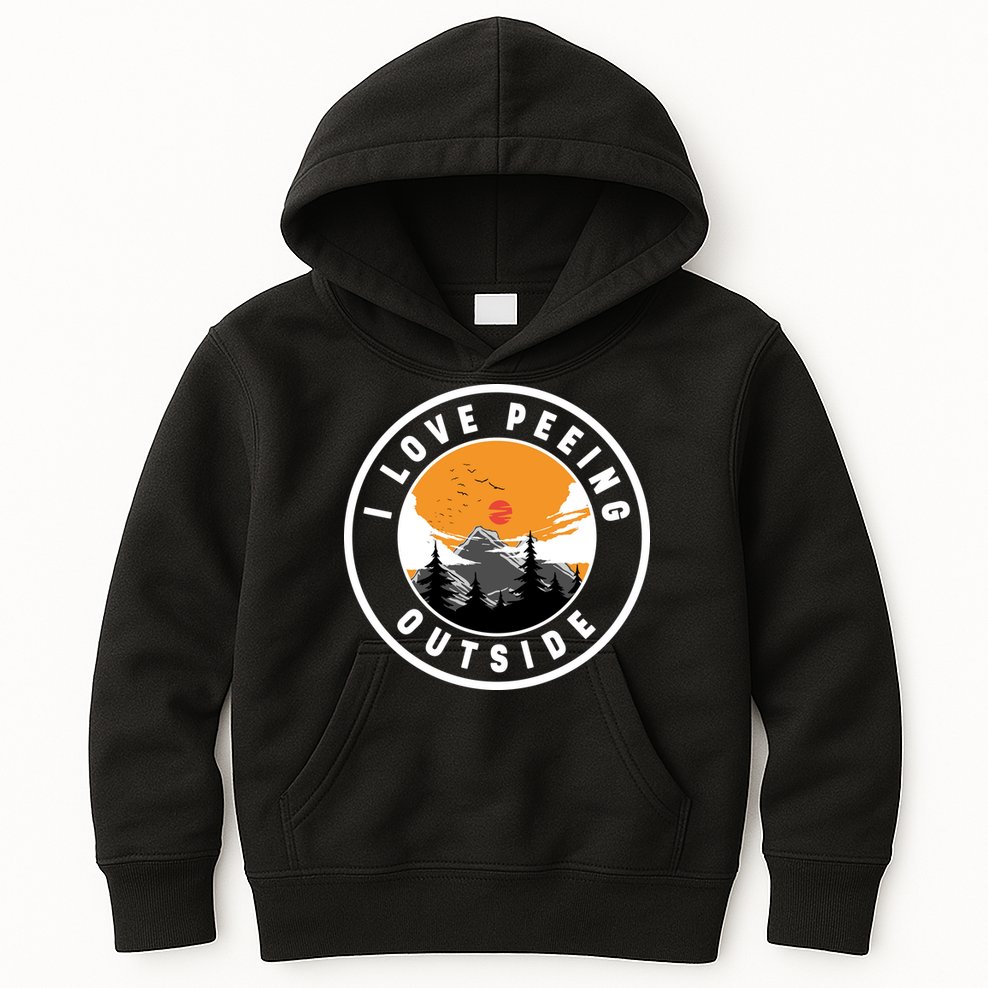 I Love Peeing Outside Kids Hoodie