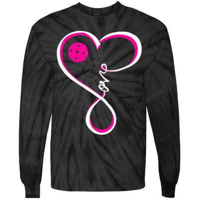 I Love Pickleball For Women TShirt Tie-Dye Long Sleeve Shirt