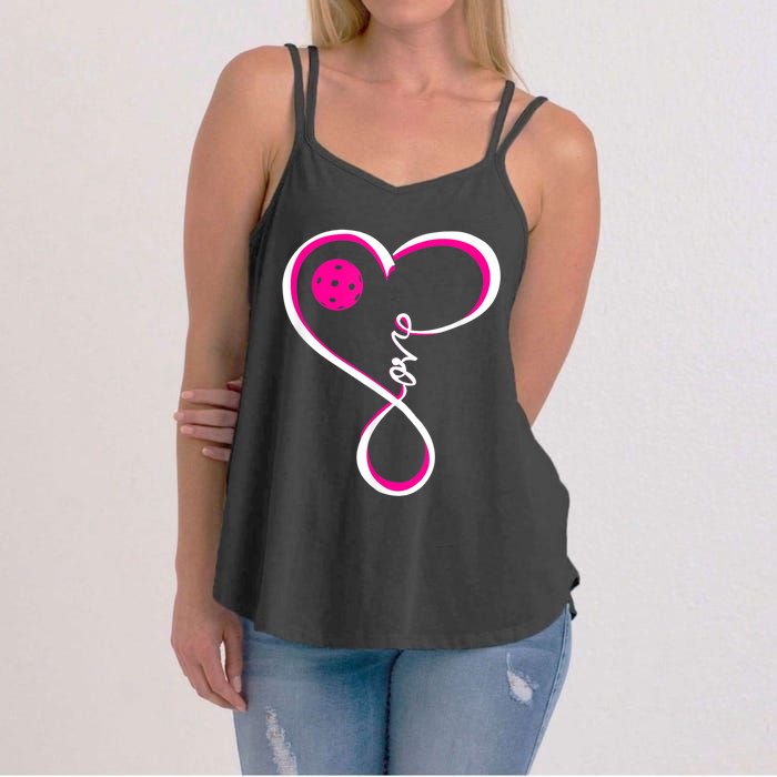 I Love Pickleball For Women TShirt Women's Strappy Tank