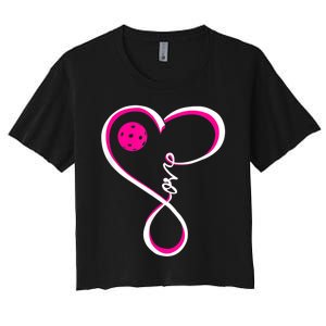 I Love Pickleball For Women TShirt Women's Crop Top Tee