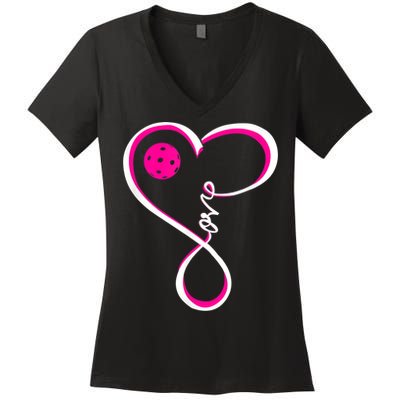 I Love Pickleball For Women TShirt Women's V-Neck T-Shirt
