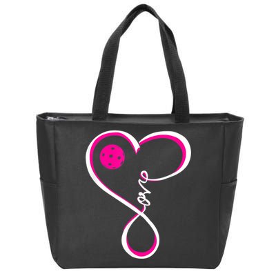 I Love Pickleball For Women TShirt Zip Tote Bag