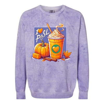 I Love Psl Passion For Pumpkin Spice Latte A Love Story In A Cup Colorblast Crewneck Sweatshirt