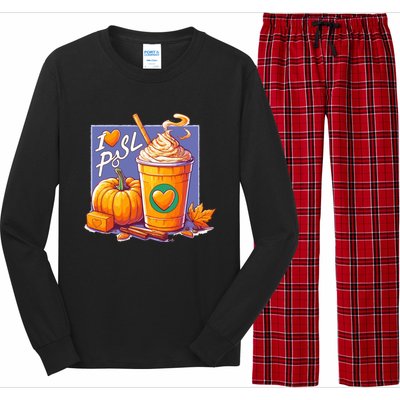 I Love Psl Passion For Pumpkin Spice Latte A Love Story In A Cup Long Sleeve Pajama Set