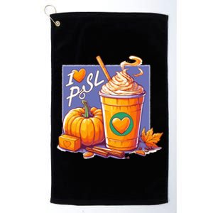 I Love Psl Passion For Pumpkin Spice Latte A Love Story In A Cup Platinum Collection Golf Towel