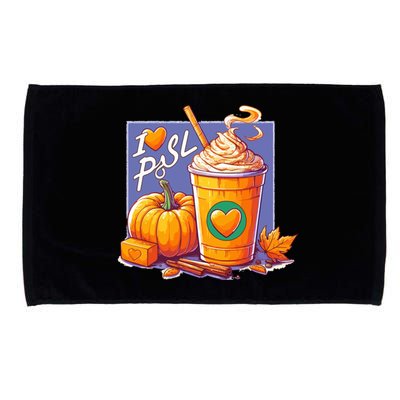 I Love Psl Passion For Pumpkin Spice Latte A Love Story In A Cup Microfiber Hand Towel