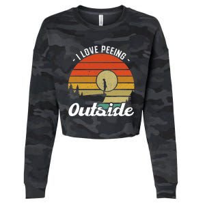 I Love Peeing Outside - Camper and Hiker Cropped Pullover Crew