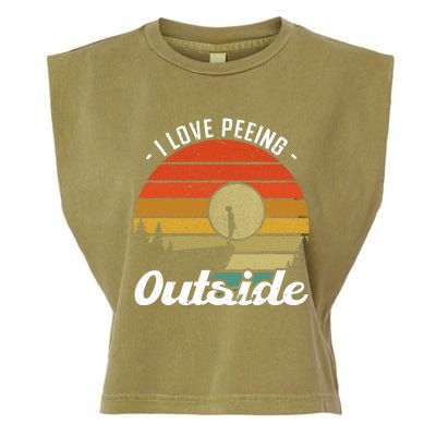 I Love Peeing Outside - Camper and Hiker Garment-Dyed Women's Muscle Tee