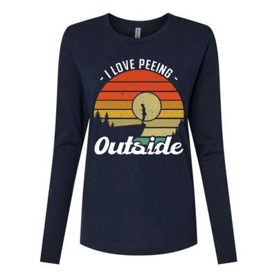 I Love Peeing Outside - Camper and Hiker Womens Cotton Relaxed Long Sleeve T-Shirt