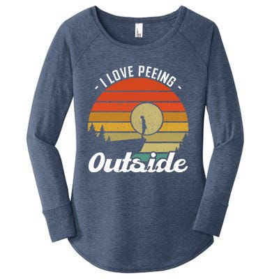 I Love Peeing Outside - Camper and Hiker Women's Perfect Tri Tunic Long Sleeve Shirt