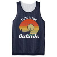 I Love Peeing Outside - Camper and Hiker Mesh Reversible Basketball Jersey Tank