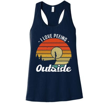 I Love Peeing Outside - Camper and Hiker Women's Racerback Tank