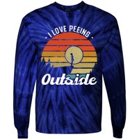 I Love Peeing Outside - Camper and Hiker Tie-Dye Long Sleeve Shirt