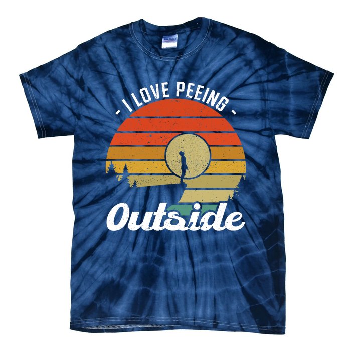 I Love Peeing Outside - Camper and Hiker Tie-Dye T-Shirt