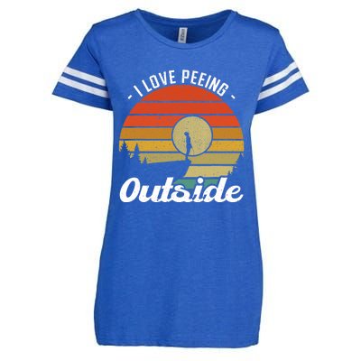 I Love Peeing Outside - Camper and Hiker Enza Ladies Jersey Football T-Shirt