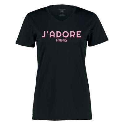 I Love Paris Frensh Saying Jadore Paris Women's Momentum V-Neck T-Shirt