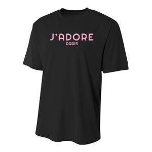 I Love Paris Frensh Saying Jadore Paris Youth Performance Sprint T-Shirt