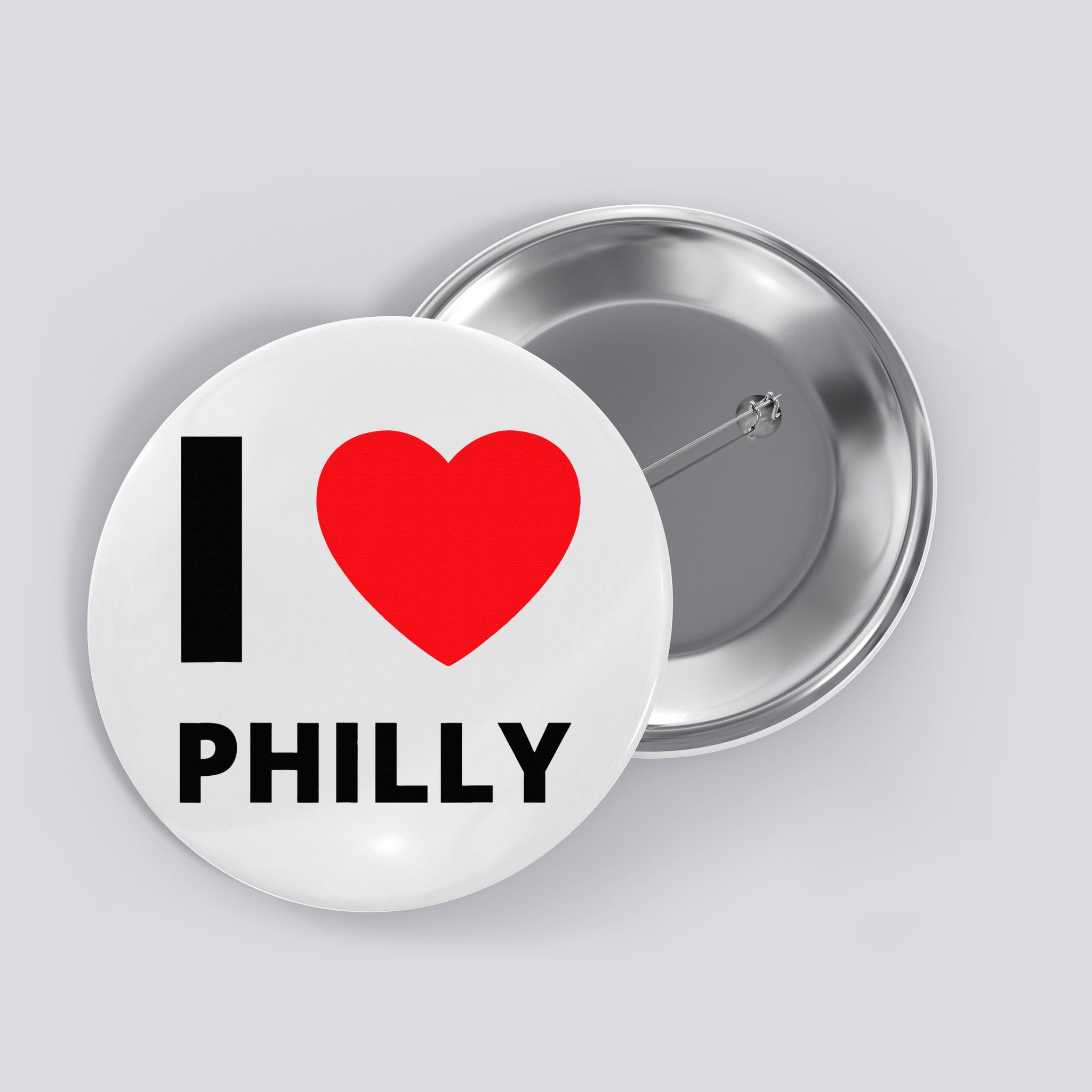 I Love Philly Heart Pennsylvania Love Fan Apparel Button
