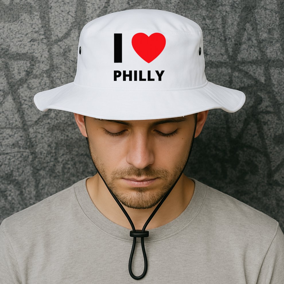 I Love Philly Heart Pennsylvania Love Fan Apparel Bucket Hat
