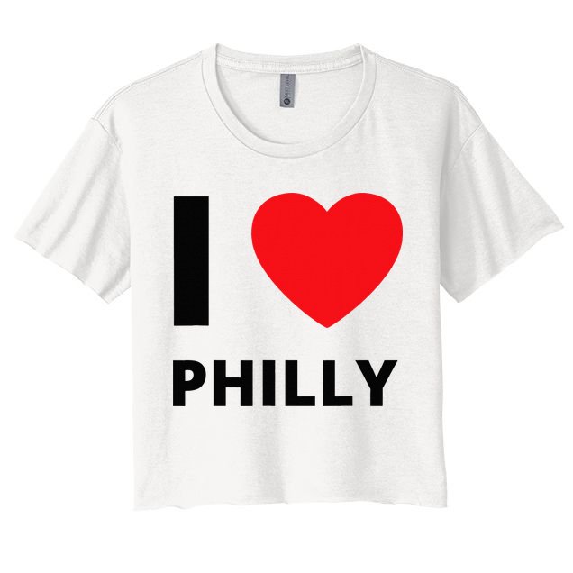 I Love Philly Heart Pennsylvania Love Fan Apparel Crop Top