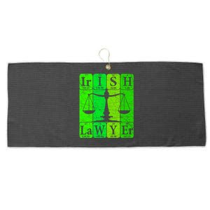 Irish Lawyer Periodic Table Elets Nerd Attorney Gift Large Microfiber Waffle Golf Towel