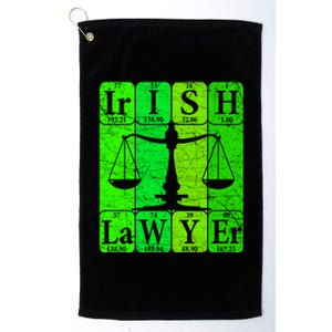 Irish Lawyer Periodic Table Elets Nerd Attorney Gift Platinum Collection Golf Towel