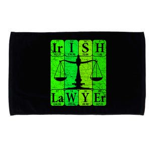 Irish Lawyer Periodic Table Elets Nerd Attorney Gift Microfiber Hand Towel