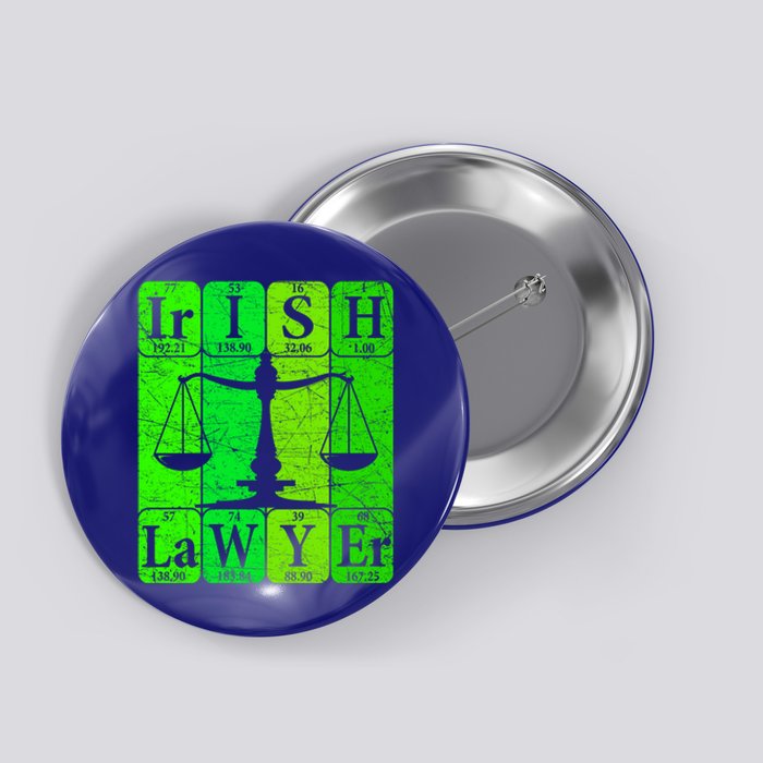 Irish Lawyer Periodic Table Elets Nerd Attorney Gift Button