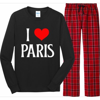 I Love Paris I Heart Paris France Family Travel Souvenir Long Sleeve Pajama Set