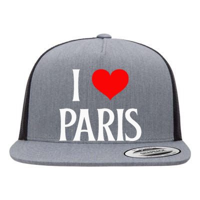 I Love Paris I Heart Paris France Family Travel Souvenir Flat Bill Trucker Hat