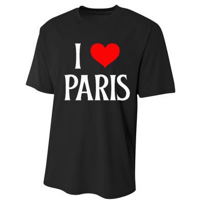 I Love Paris I Heart Paris France Family Travel Souvenir Performance Sprint T-Shirt