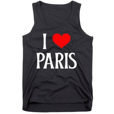 I Love Paris I Heart Paris France Family Travel Souvenir Tank Top