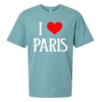 I Love Paris I Heart Paris France Family Travel Souvenir Sueded Cloud Jersey T-Shirt