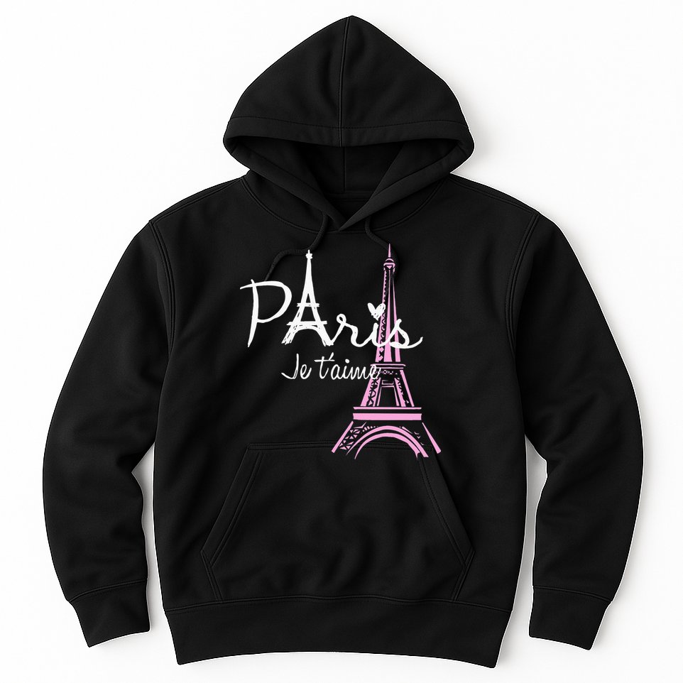 I Love Paris Eiffel Tower France French Souvenir Hoodie