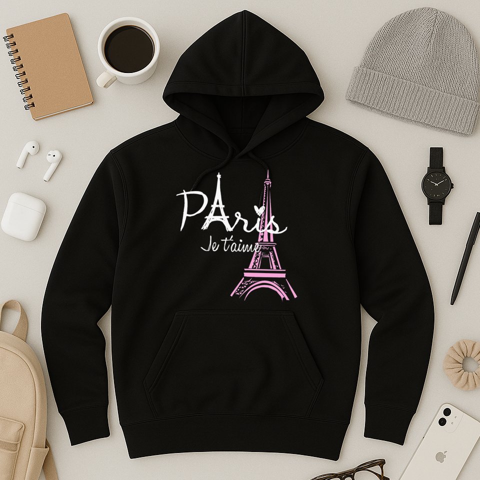 I Love Paris Eiffel Tower France French Souvenir Hoodie