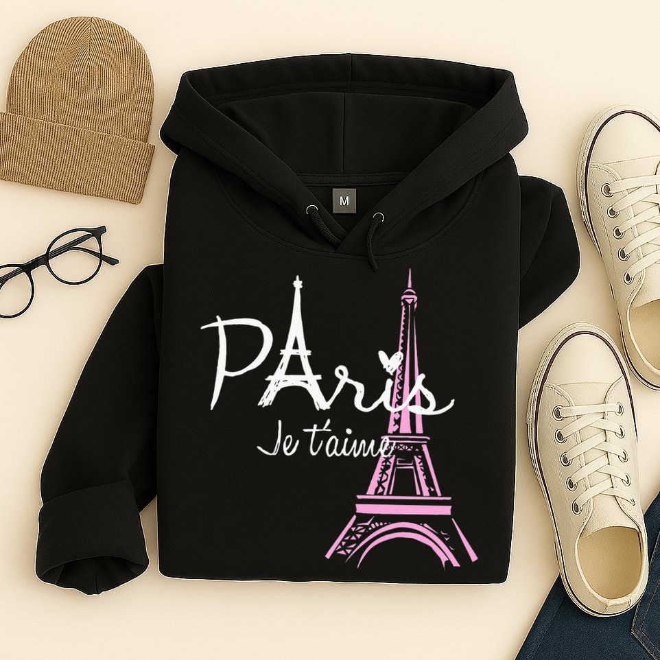 I Love Paris Eiffel Tower France French Souvenir Hoodie
